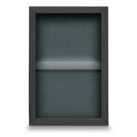 United Visual Products Indoor Enclosed Combo Board, 48"x36", Black Frame/White Porc & Burgundy UVCB4836B-WHTPORC-DBURGU